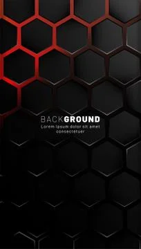 Vertical hexagon background. Gradient color light pattern with dark backgroun Stock Illustration