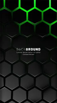 Vertical hexagon background. Gradient color light pattern with dark backgroun Stock Illustration