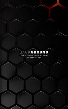 Vertical hexagon background. Gradient color light pattern with dark backgroun Stock Illustration
