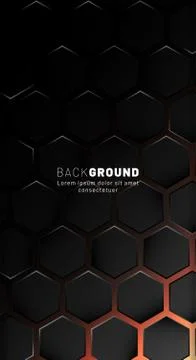 Vertical hexagon background. Gradient color light pattern with dark backgroun 스톡 일러스트