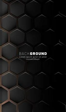 Vertical hexagon background. Gradient color light pattern with dark backgroun 스톡 일러스트