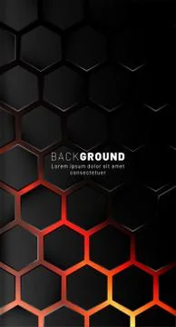 Vertical hexagon background. Gradient color light pattern with dark backgroun イラスト素材