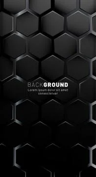 Vertical hexagon background. Gradient color light pattern with dark backgroun Stock Illustration
