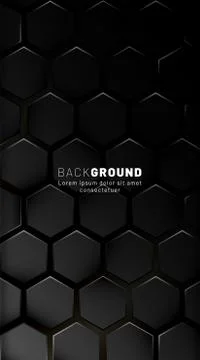 Vertical hexagon background. Gradient color light pattern with dark backgroun Stock Illustration