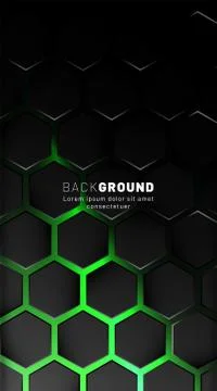 Vertical hexagon background. Gradient color light pattern with dark backgroun Illustrazione stock