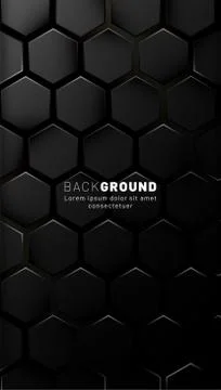Vertical hexagon background. Gradient color light pattern with dark backgroun Stock Illustration