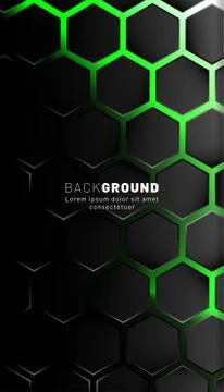 Vertical hexagon background. Gradient color light pattern with dark backgroun 스톡 일러스트