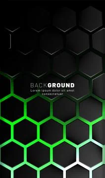 Vertical hexagon background. Gradient color light pattern with dark backgroun 스톡 일러스트