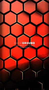 Vertical hexagon background. Gradient color light pattern with dark backgroun 스톡 일러스트