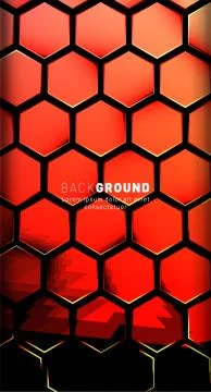 Vertical hexagon background. Gradient color light pattern with dark backgroun Stock Illustration