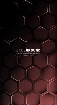 Vertical hexagon background. Gradient color light pattern with dark backgroun 스톡 일러스트
