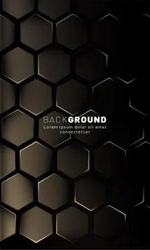 Vertical hexagon background. Gradient color light pattern with dark backgroun 스톡 일러스트