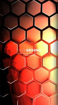 Vertical hexagon background. Gradient color light pattern with dark backgroun 스톡 일러스트