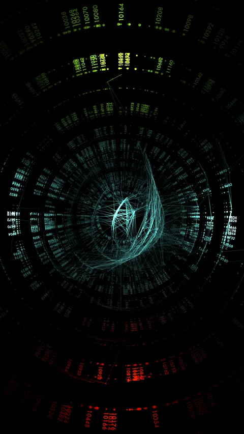 Vertical High-End Technology Background for Cybersecurity and Scientific Data Stock Footage 334100208