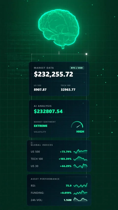 Vertical high-speed sequence tracking a bull market trading, Vertical 9:16 4K Stock Footage 338407265
