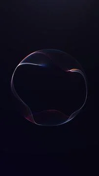 Vertical holographic wave sphere with soft gradients and delicate light on .. Stock Illustration