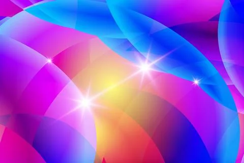 Vertical horizontal modern neon 3d gradient color abstract art wavy 库存插图