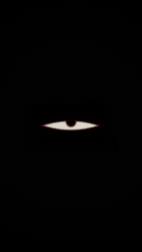 Vertical horror mad eye loop animation Stock Footage 340390919