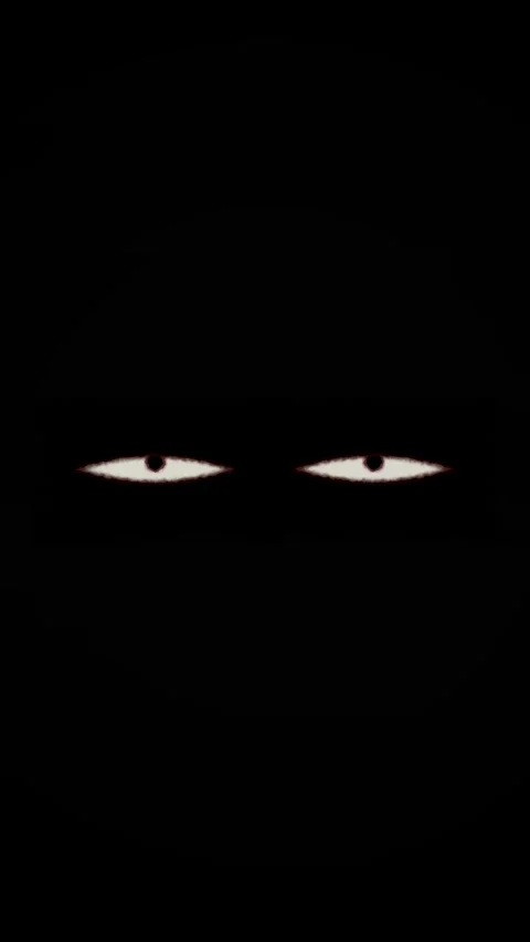 Vertical horror mad eyes loop animation Stock Footage 340390920