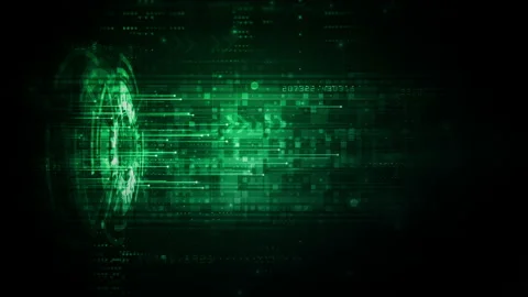 Vertical HUD Digital lines, Technology background hi-tech data connection. Stock Footage 186397692