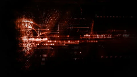 Vertical HUD Digital lines, Technology background hi-tech data connection. Stock Footage 186397866