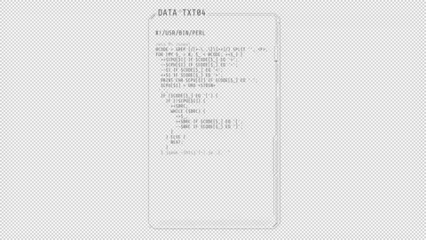 Vertical HUD Interface window with coding elements. Stock Footage 231930786
