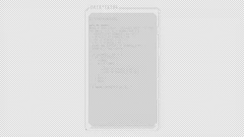 Vertical HUD Interface window with coding elements. Stock Footage 233355254