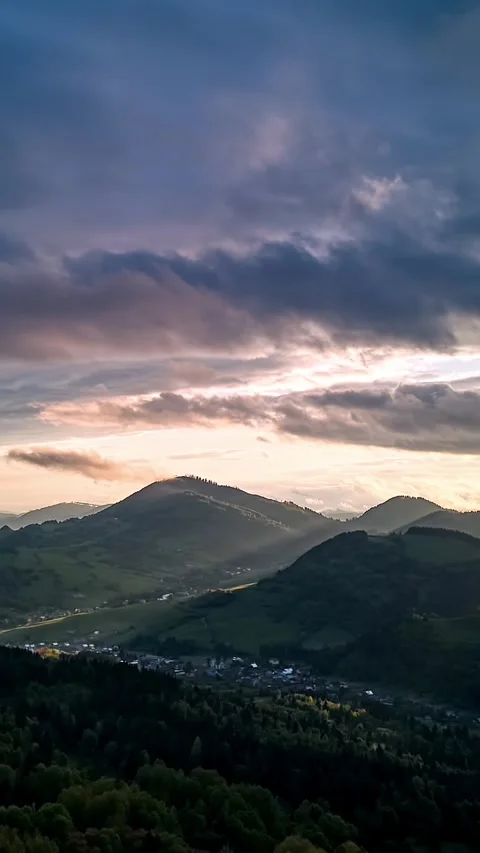 Vertical Hyperlapse from the Timelapse aerial drone of a beautiful tropical Stock-Footage 309451841