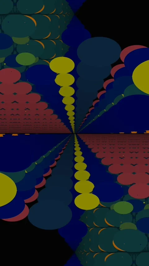 Vertical Hypnotic Art - Abstract Background B roll - Reels backdrop Social Media Video stock 310864159