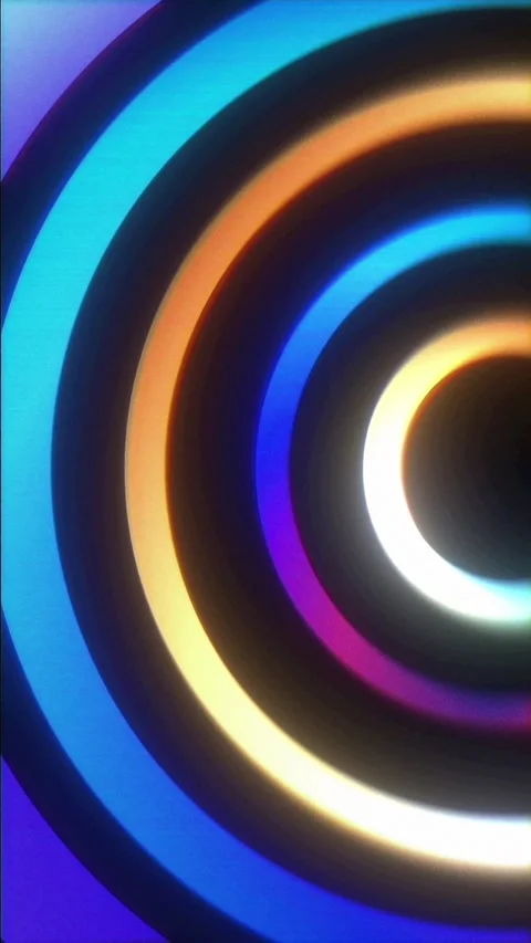 Vertical Hypnotic Radial Spectrum Ripple Loo Stock Footage 340453000