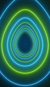 Vertical illustation of many Easter eggs in neon green and blue. 스톡 일러스트