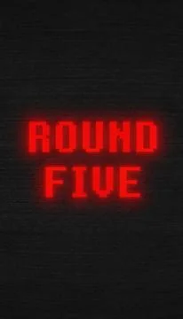 Vertical illustation of round five title animation. Stock Illustration