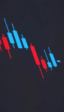 Vertical illustration of a candlestick chart. Stock Illustration