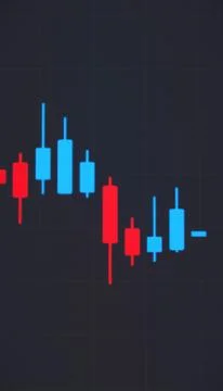 Vertical illustration of a candlestick chart. Stock Illustration