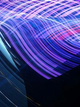 A vertical illustration of Interleaving ray trace rhythm - perfect for a digi Stock Illustration