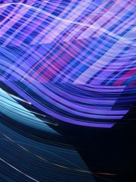 A vertical illustration of Interleaving ray trace rhythm - perfect for a digi Stock Illustration