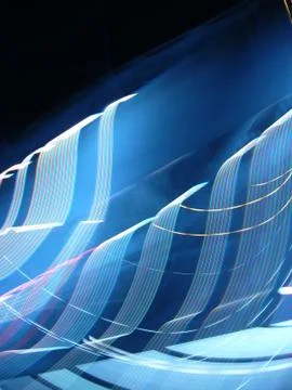 A vertical illustration of Interleaving ray trace rhythm - perfect for a digi Stock Illustration