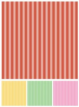A vertical illustration of luxurious wallpaper pattern samples in different c Ilustración de archivo