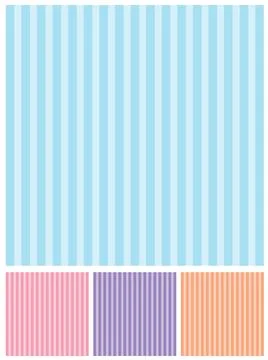 A vertical illustration of luxurious wallpaper pattern samples in different c Ilustración de archivo