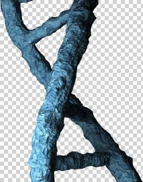 Vertical image of blue dna strand structure Stock Photos
