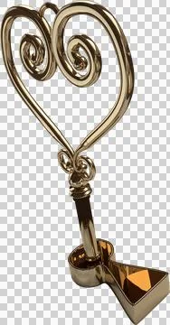 Vertical image of decorative golden key inserted into keyhole Stock Photos