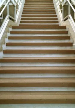 Vertical image of an empty modern style staircase Foto stock
