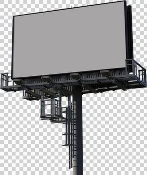 Vertical image of grey, rectangular blank billboard sign with copy space and Illustrazione stock