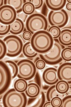 Vertical image of seamless geometric circle pattern in gradient chocolate brown Stockillustratie