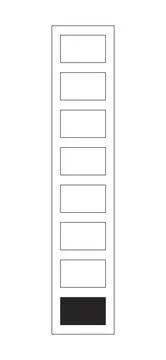 Vertical indicator bar with segments 2D line object Stock Illustration