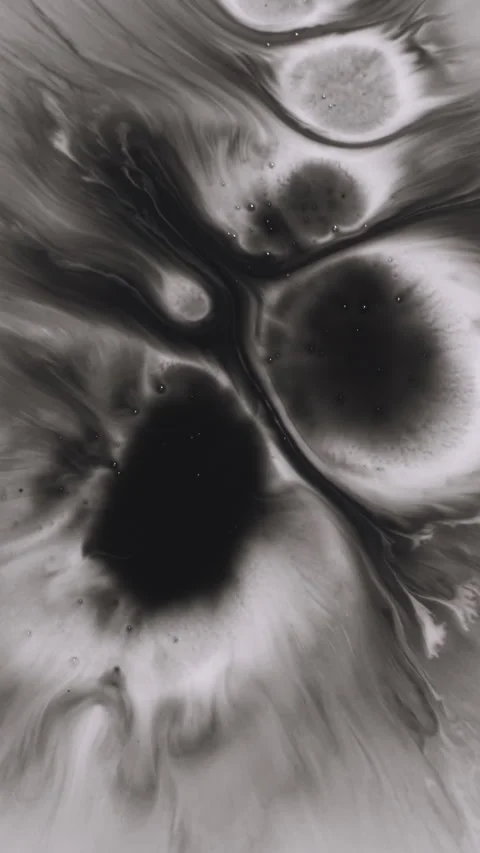 Vertical ink blot splatter water flowing spill Stock Footage 329658346