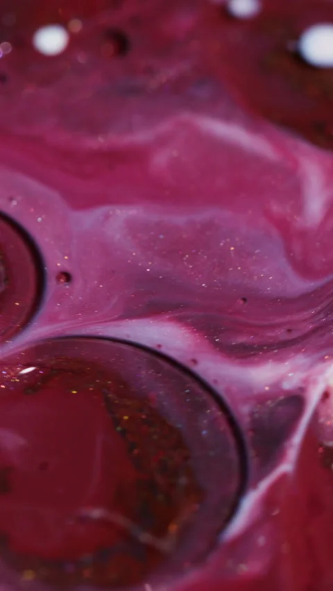 Vertical ink bubbles oil texture fluid glitter Stock Footage 334011674