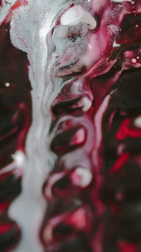 Vertical ink drip ribbed texture white red black Stock Footage 283287246