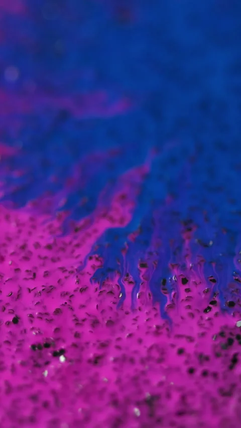 Vertical Ink drop paint splatter blue pink stain blotch Stock Footage 278173543
