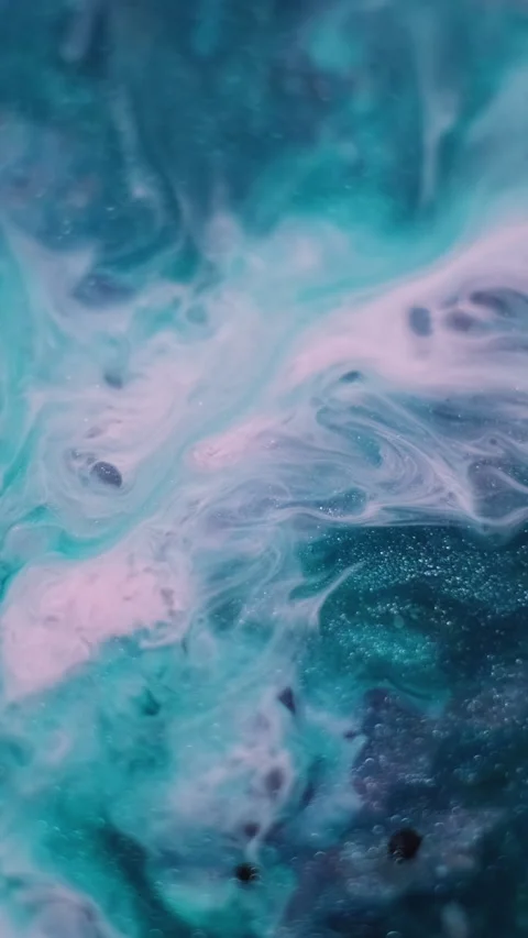 Vertical ink flow stream art paint water fluid Video stock 327178093